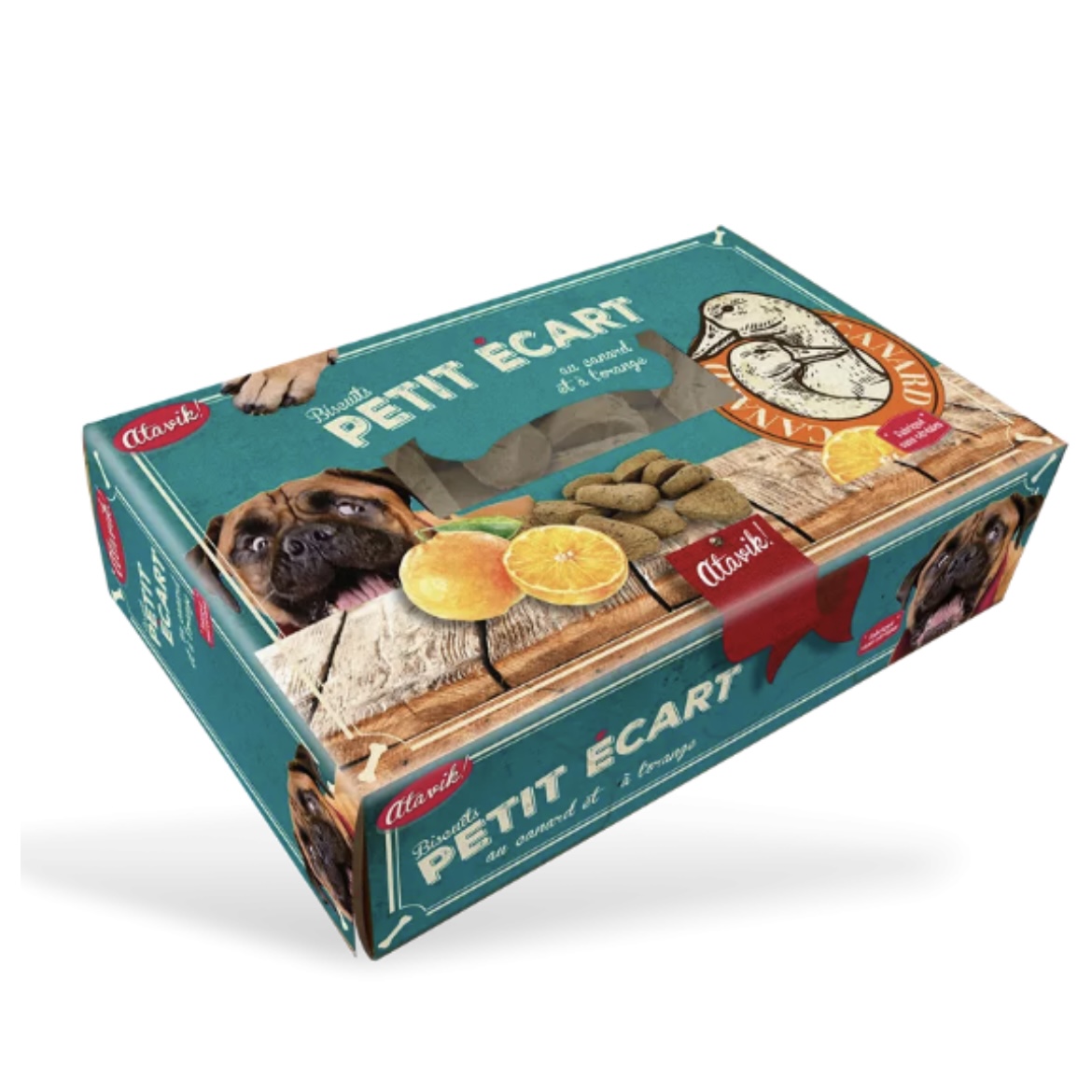 Biscuit pour chien Atavik – Petit écart – Canard et orange 400g